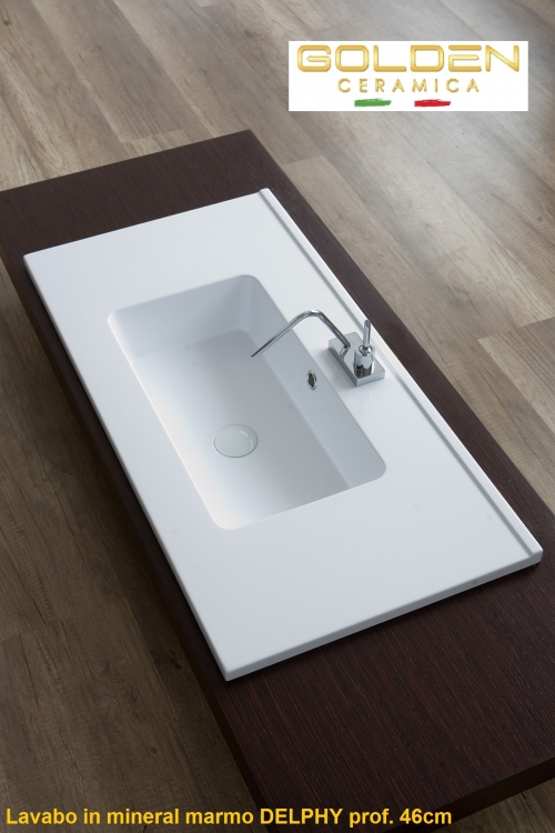 lavabo in teck-stone  DELPHY 100 prof 46