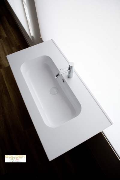 lavabo in teck-stone  IDEA 100 prof 46